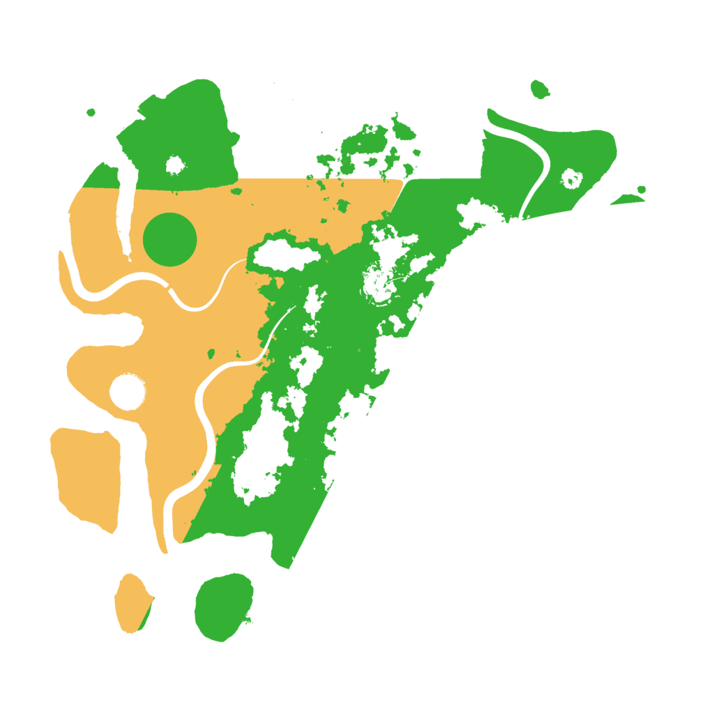 Biome Rust Map: Procedural Map, Size: 3500, Seed: 91790585