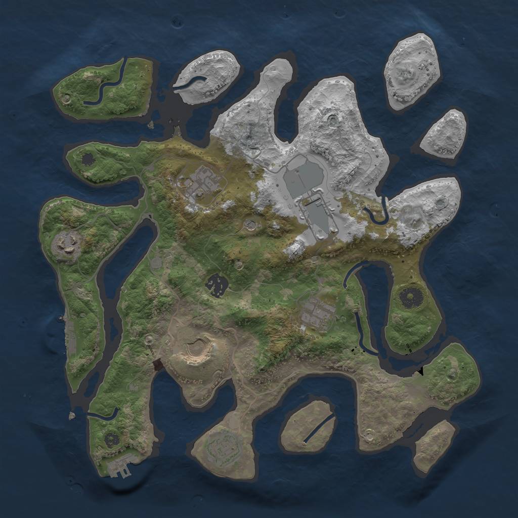 Rust Map: Procedural Map, Size: 3500, Seed: 1527606900, 12 Monuments