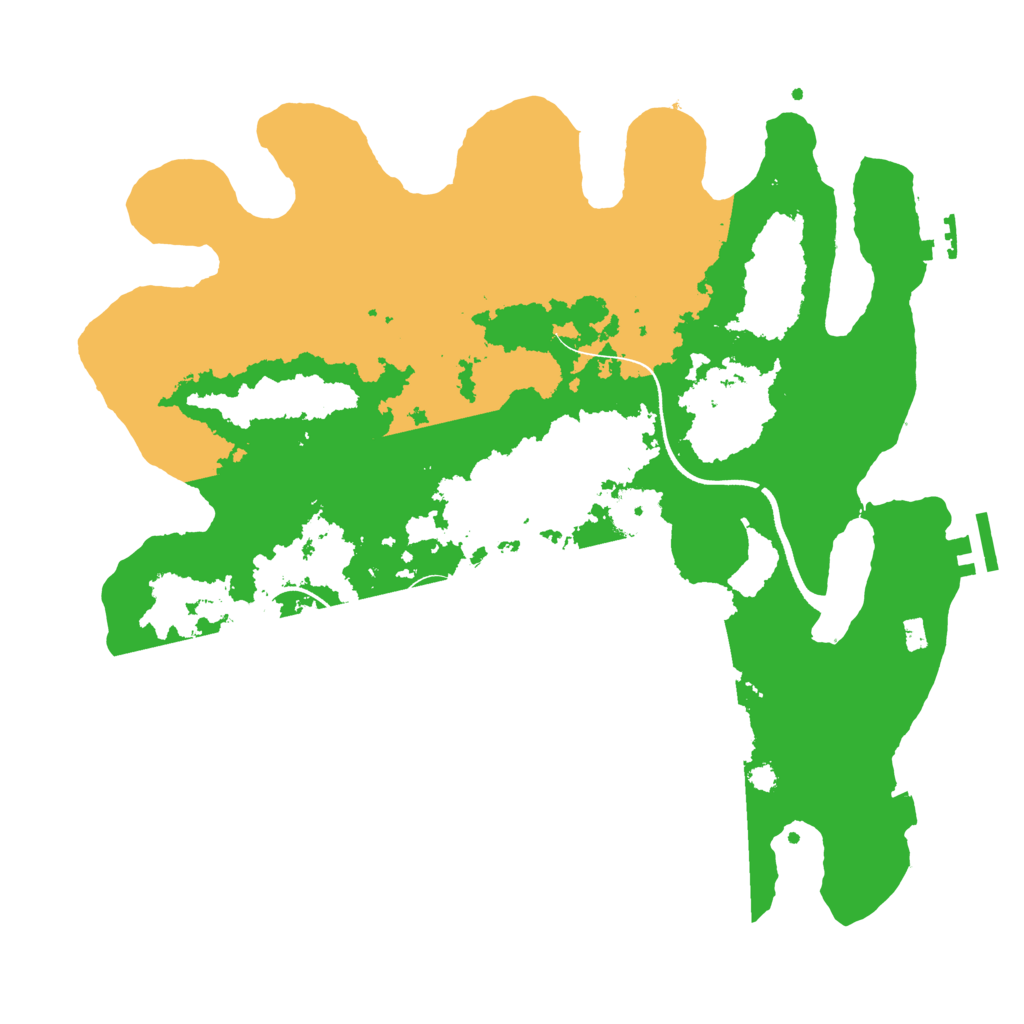 Biome Rust Map: Procedural Map, Size: 3500, Seed: 1500764157