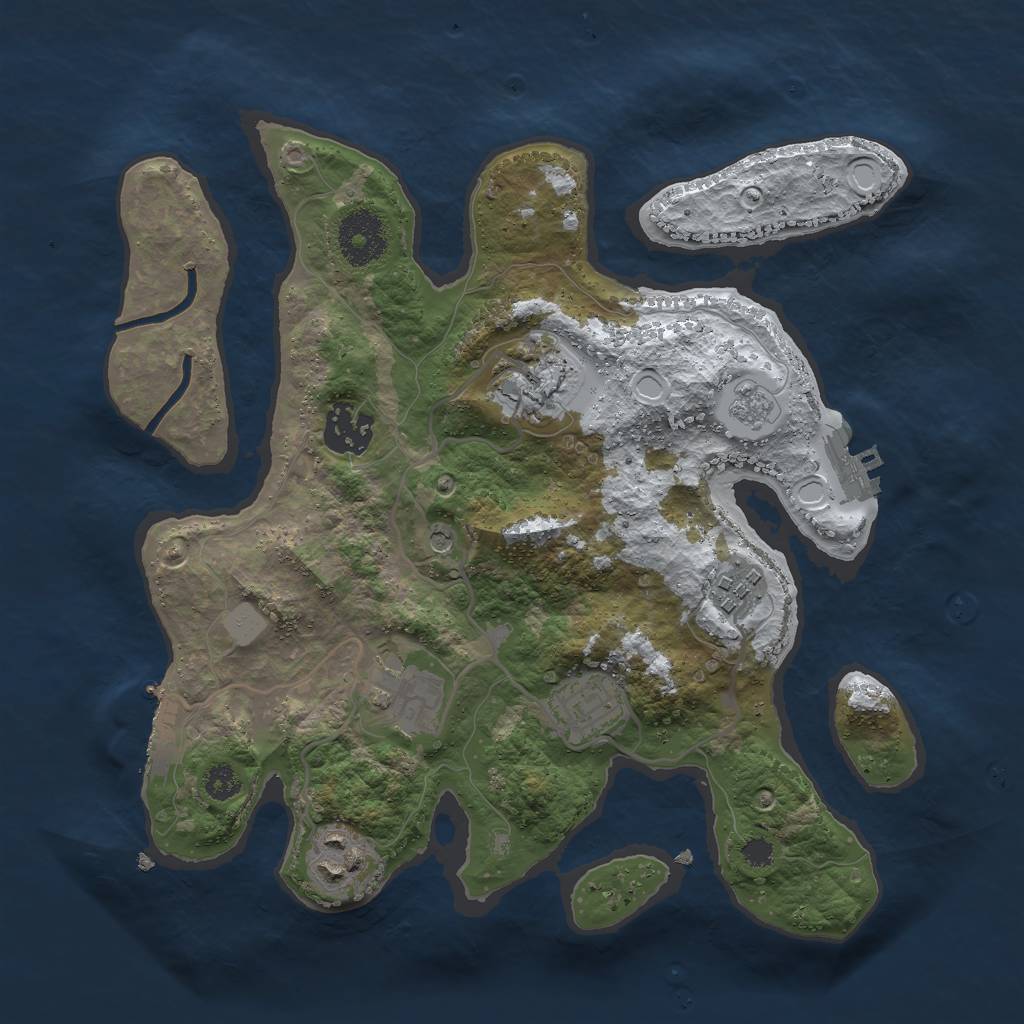 Rust Map: Procedural Map, Size: 2970, Seed: 460087387, 15 Monuments