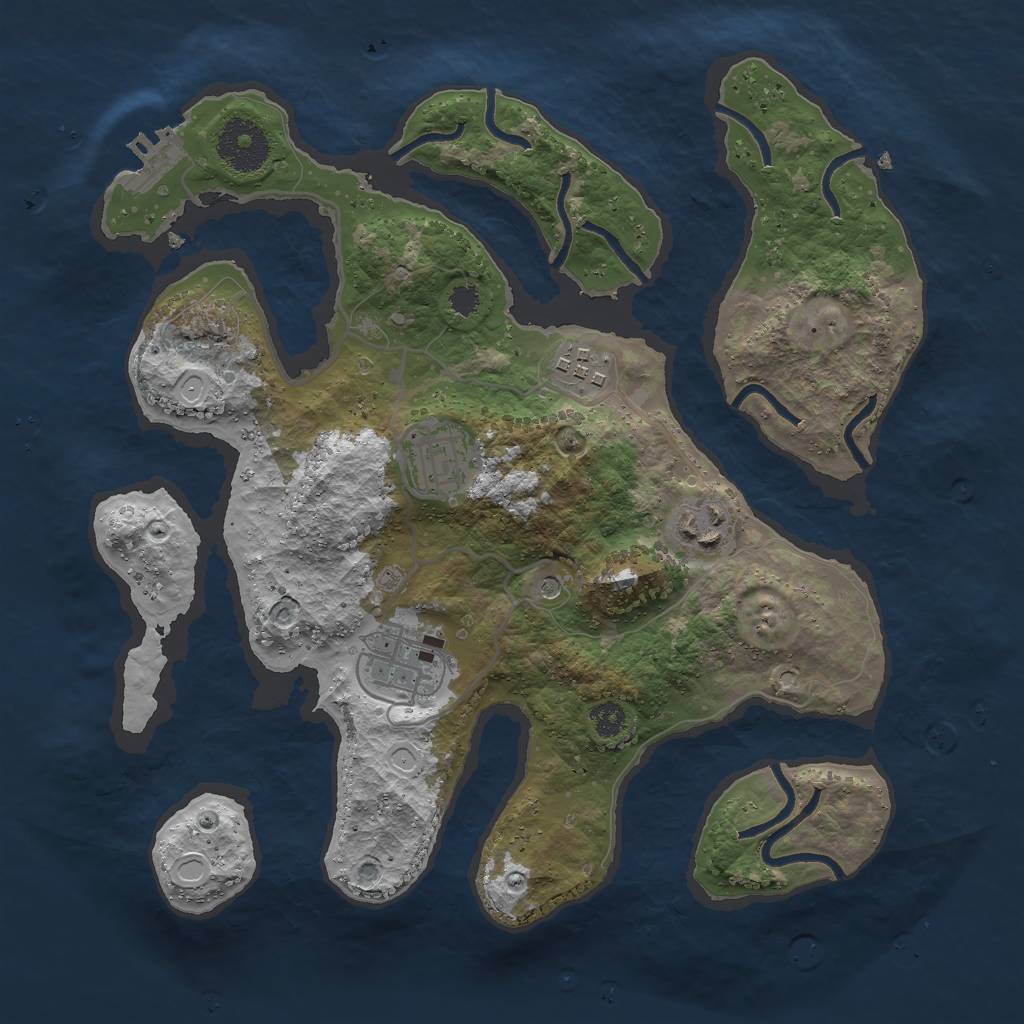 Rust Map: Procedural Map, Size: 3000, Seed: 16041992, 11 Monuments