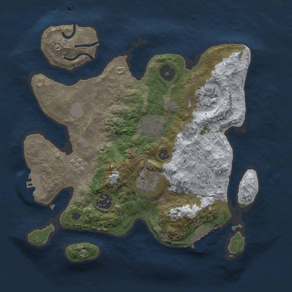 Rust Map: Procedural Map, Size: 2800, Seed: 141304202, 13 Monuments