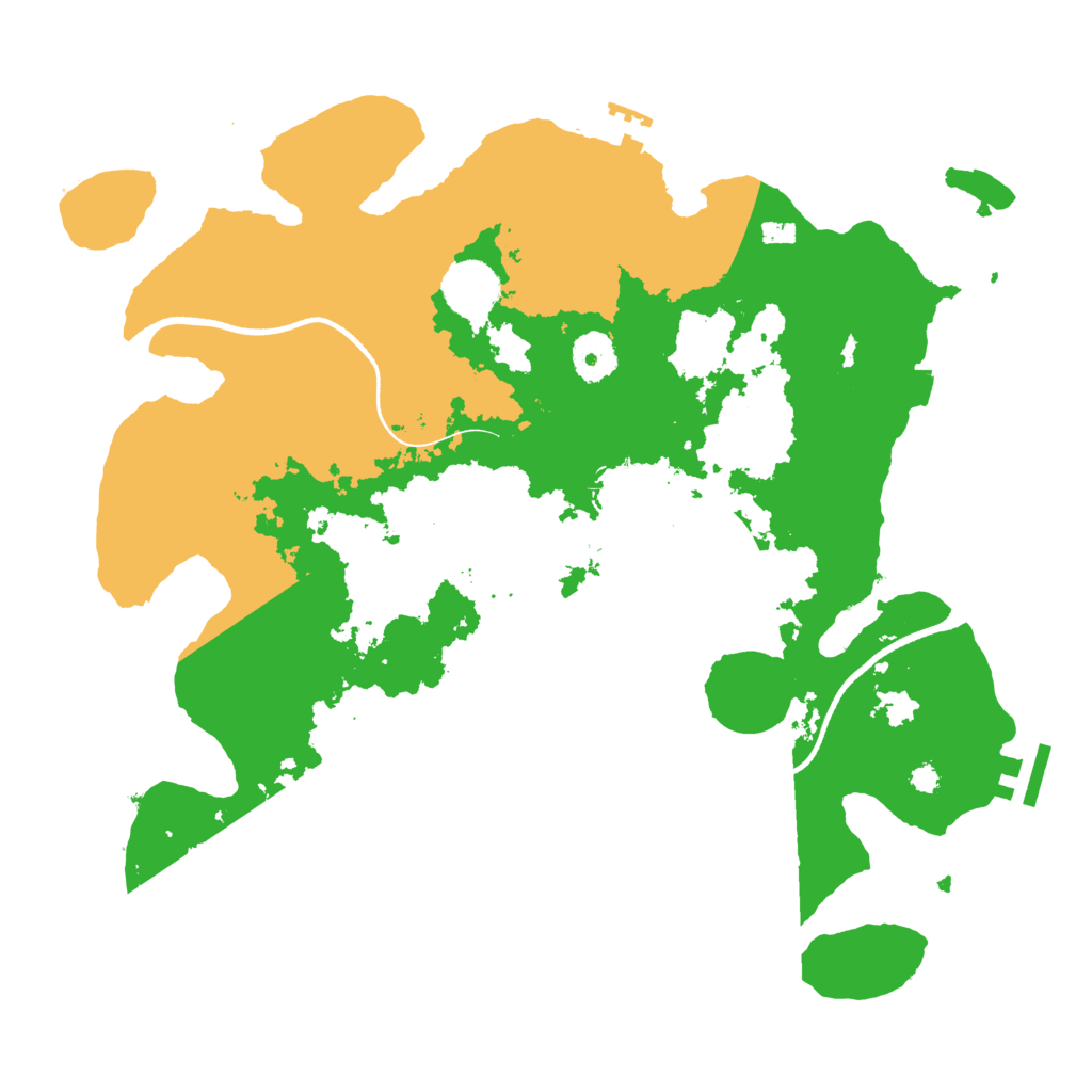 Biome Rust Map: Procedural Map, Size: 3500, Seed: 35434543