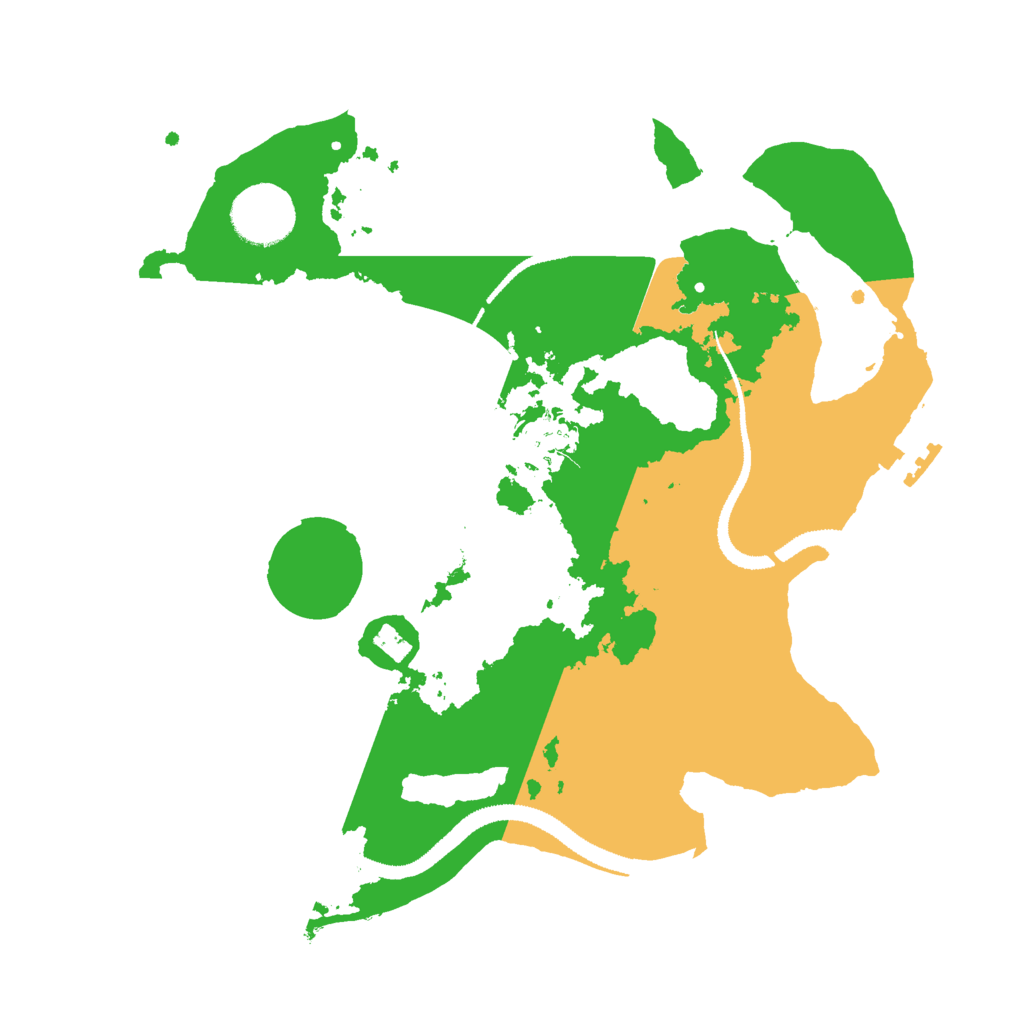 Biome Rust Map: Procedural Map, Size: 3000, Seed: 1624356618