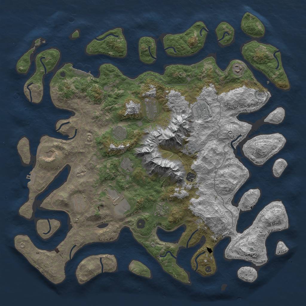 Rust Map: Procedural Map, Size: 5000, Seed: 8659532, 19 Monuments