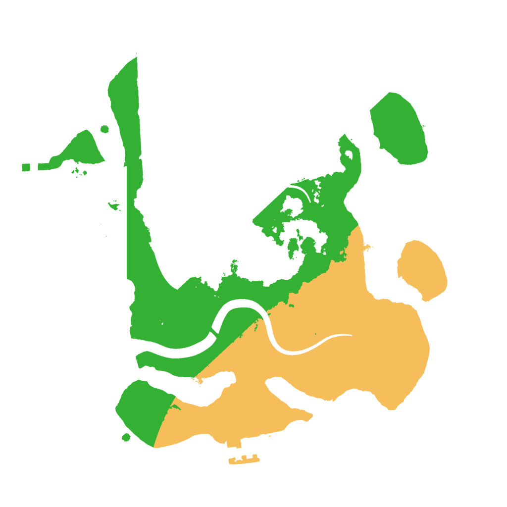 Biome Rust Map: Procedural Map, Size: 2500, Seed: 2024426521