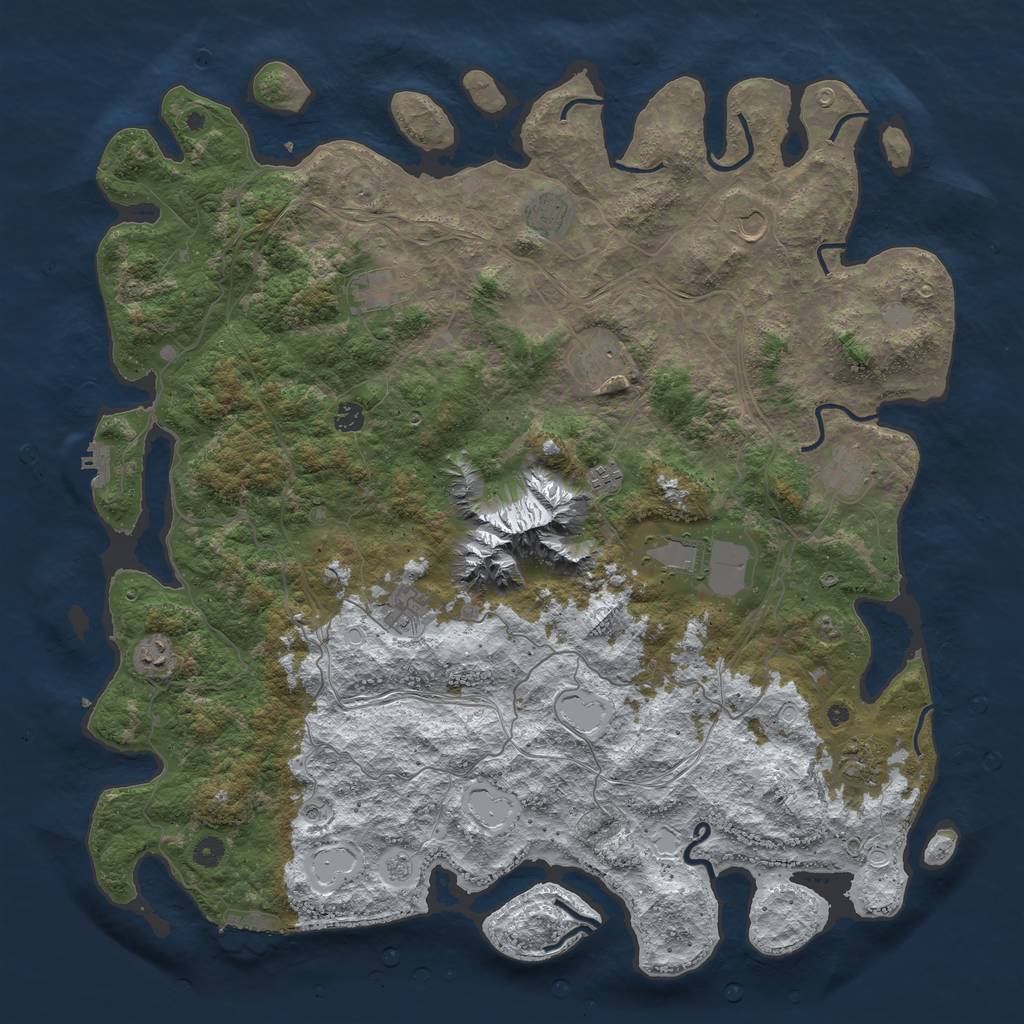 Rust Map: Procedural Map, Size: 5000, Seed: 8659531, 20 Monuments