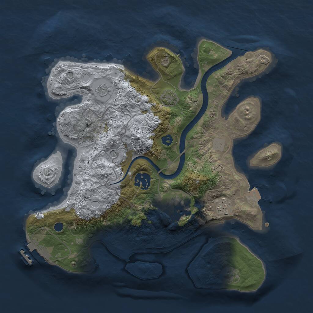 Rust Map: Procedural Map, Size: 2800, Seed: 1761741231, 8 Monuments