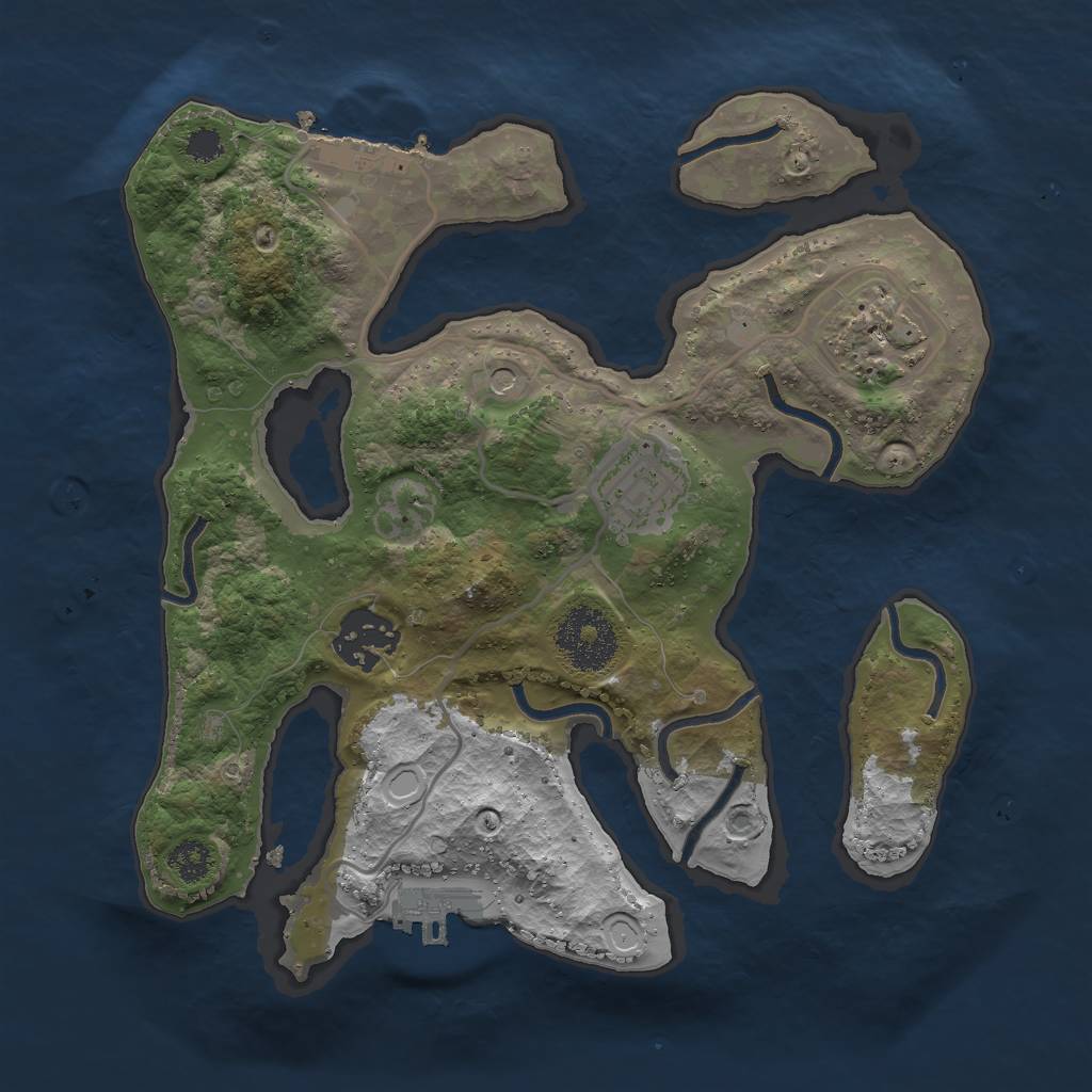 Rust Map: Procedural Map, Size: 2650, Seed: 50, 14 Monuments