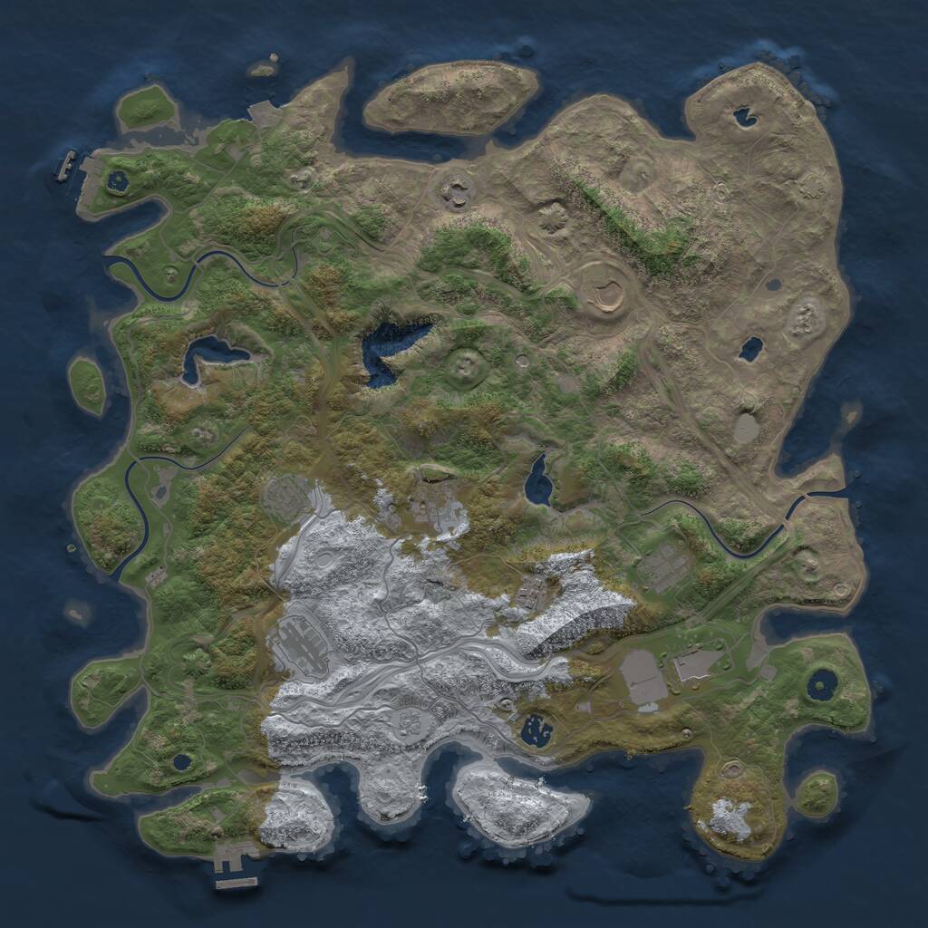 Rust Map: Procedural Map, Size: 4500, Seed: 922605466, 15 Monuments