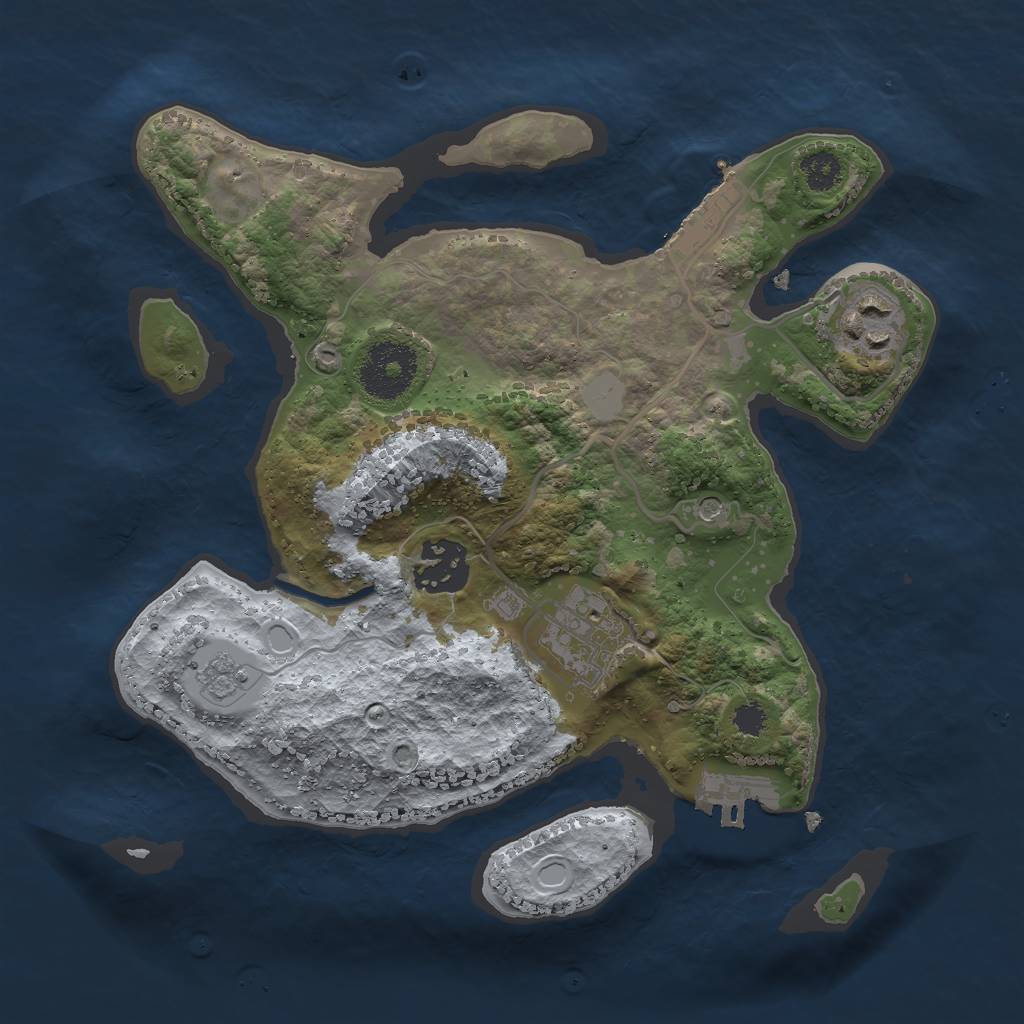 Rust Map: Procedural Map, Size: 2700, Seed: 64383232, 12 Monuments