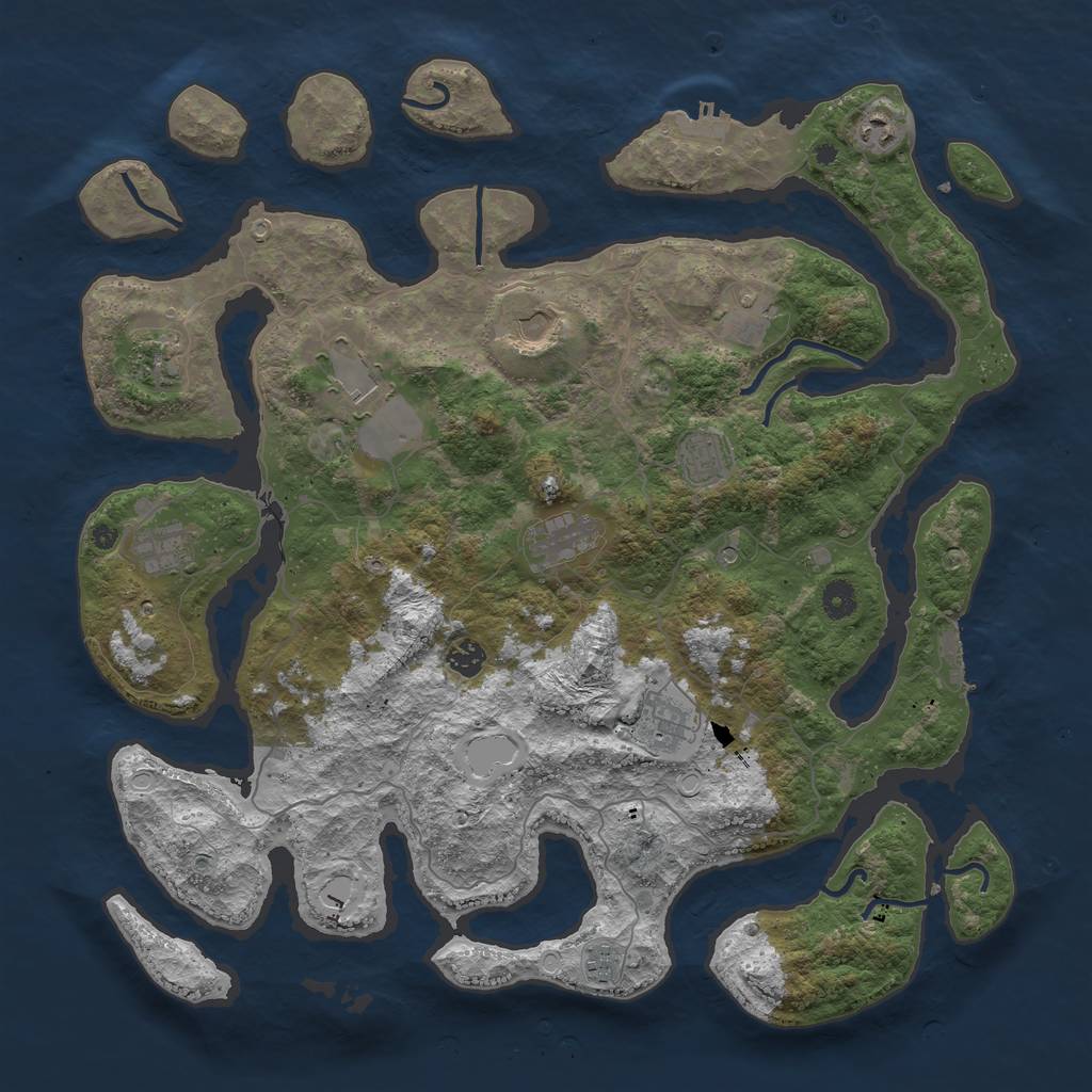 Rust Map: Procedural Map, Size: 4444, Seed: 26022021, 19 Monuments