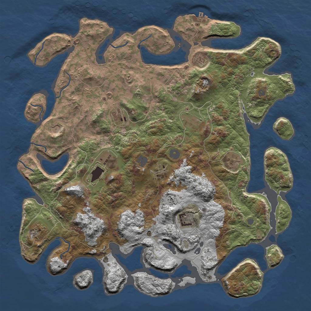 Rust Map: Procedural Map, Size: 4500, Seed: 20210226, 15 Monuments