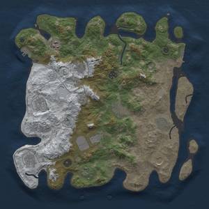 Thumbnail Rust Map: Procedural Map, Size: 3800, Seed: 360, 20 Monuments