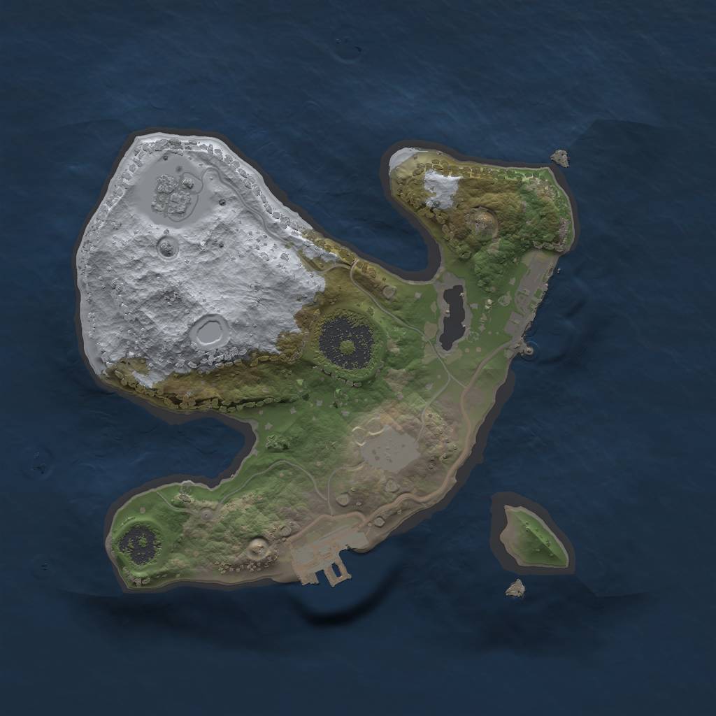 Rust Map: Procedural Map, Size: 2000, Seed: 450819148, 6 Monuments