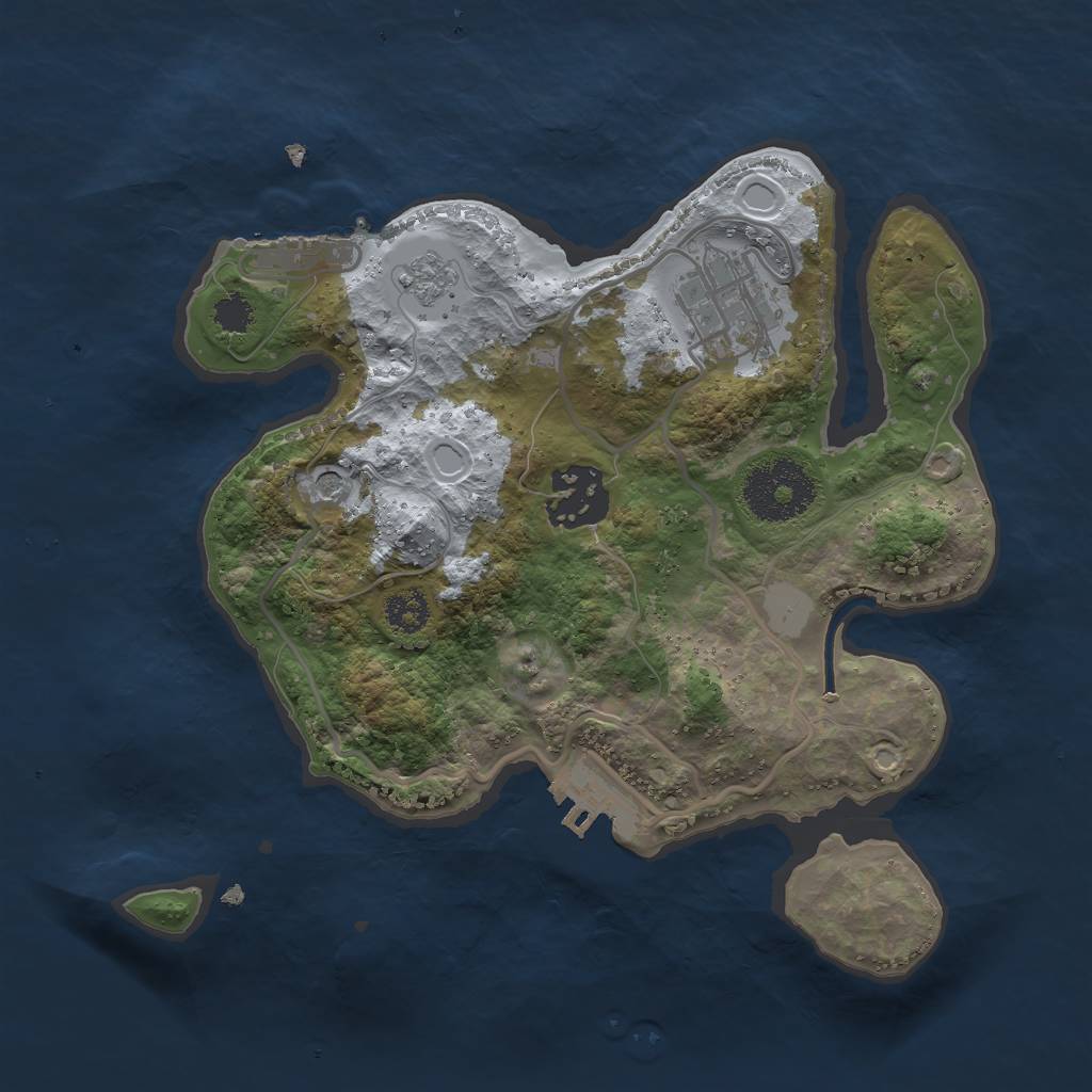 Rust Map: Procedural Map, Size: 2500, Seed: 62, 9 Monuments