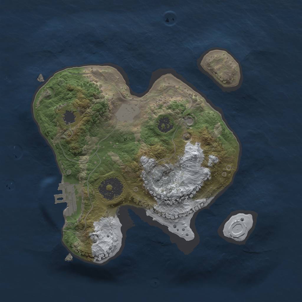 Rust Map: Procedural Map, Size: 2000, Seed: 834415171, 6 Monuments