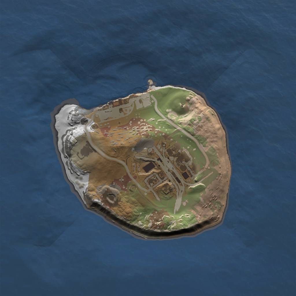 Rust Map: Procedural Map, Size: 1200, Seed: 144333199, 4 Monuments