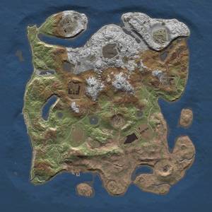 Thumbnail Rust Map: Procedural Map, Size: 3500, Seed: 354898, 16 Monuments