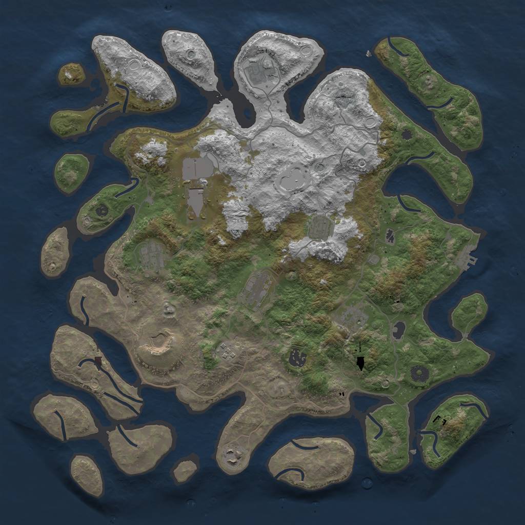 Rust Map: Procedural Map, Size: 4350, Seed: 1825, 20 Monuments