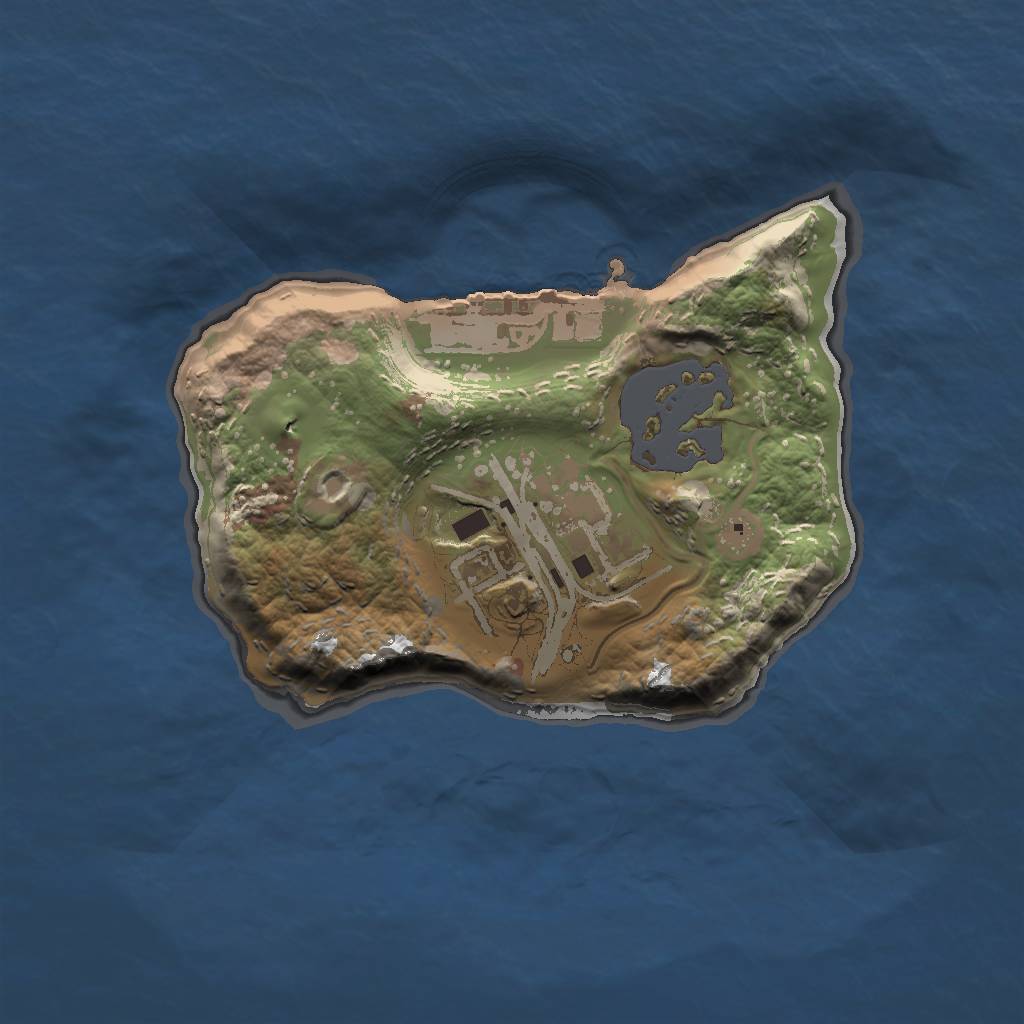 Rust Map: Procedural Map, Size: 1300, Seed: 1215437651, 5 Monuments