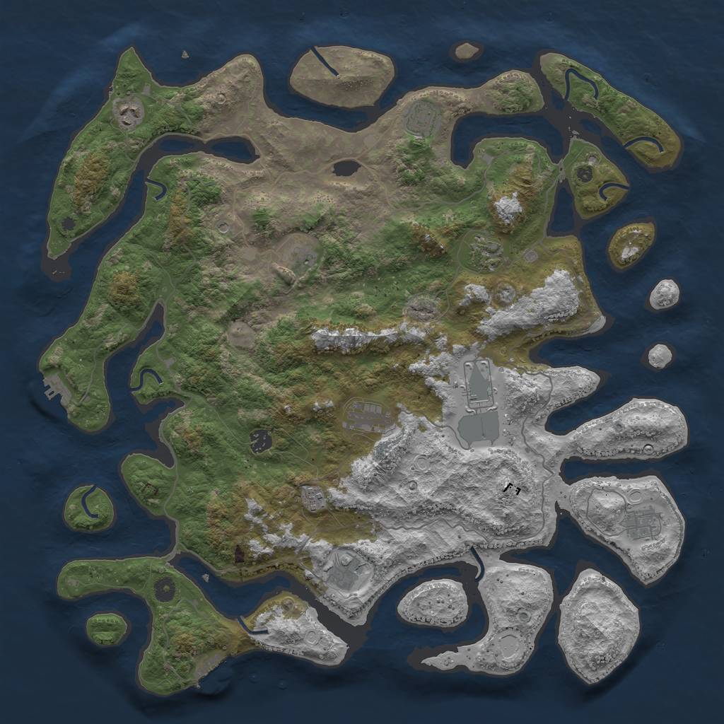 Rust Map: Procedural Map, Size: 4700, Seed: 127684084, 21 Monuments