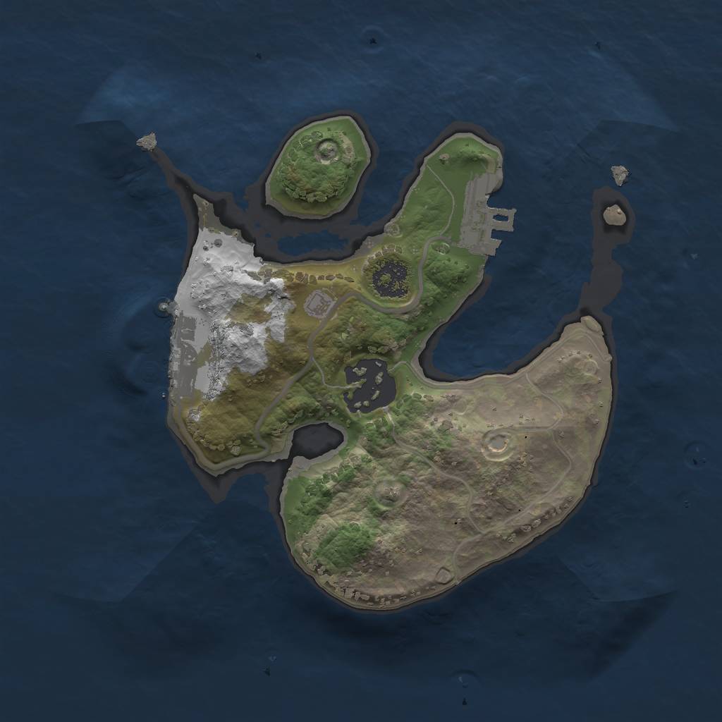 Rust Map: Procedural Map, Size: 1950, Seed: 2707, 10 Monuments