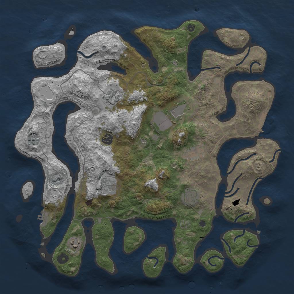 Rust Map: Procedural Map, Size: 4001, Seed: 1339, 19 Monuments