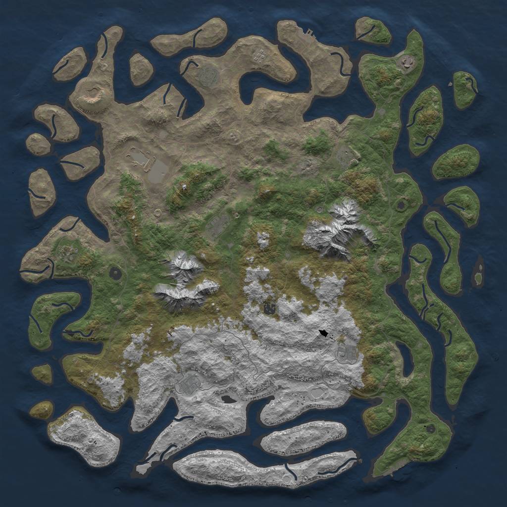 Rust Map: Procedural Map, Size: 6000, Seed: 1604433788, 19 Monuments