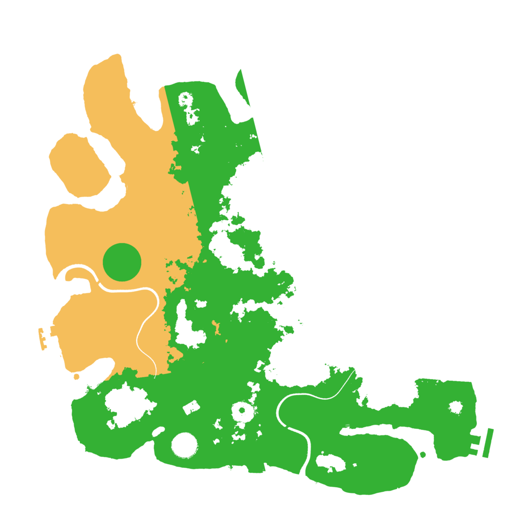 Biome Rust Map: Procedural Map, Size: 3600, Seed: 199992626