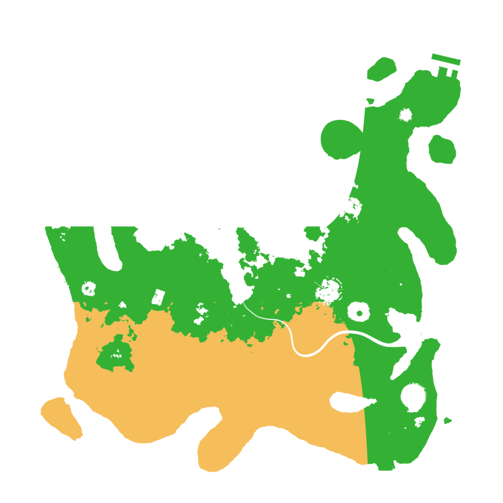 Biome Rust Map: Procedural Map, Size: 3500, Seed: 250841098