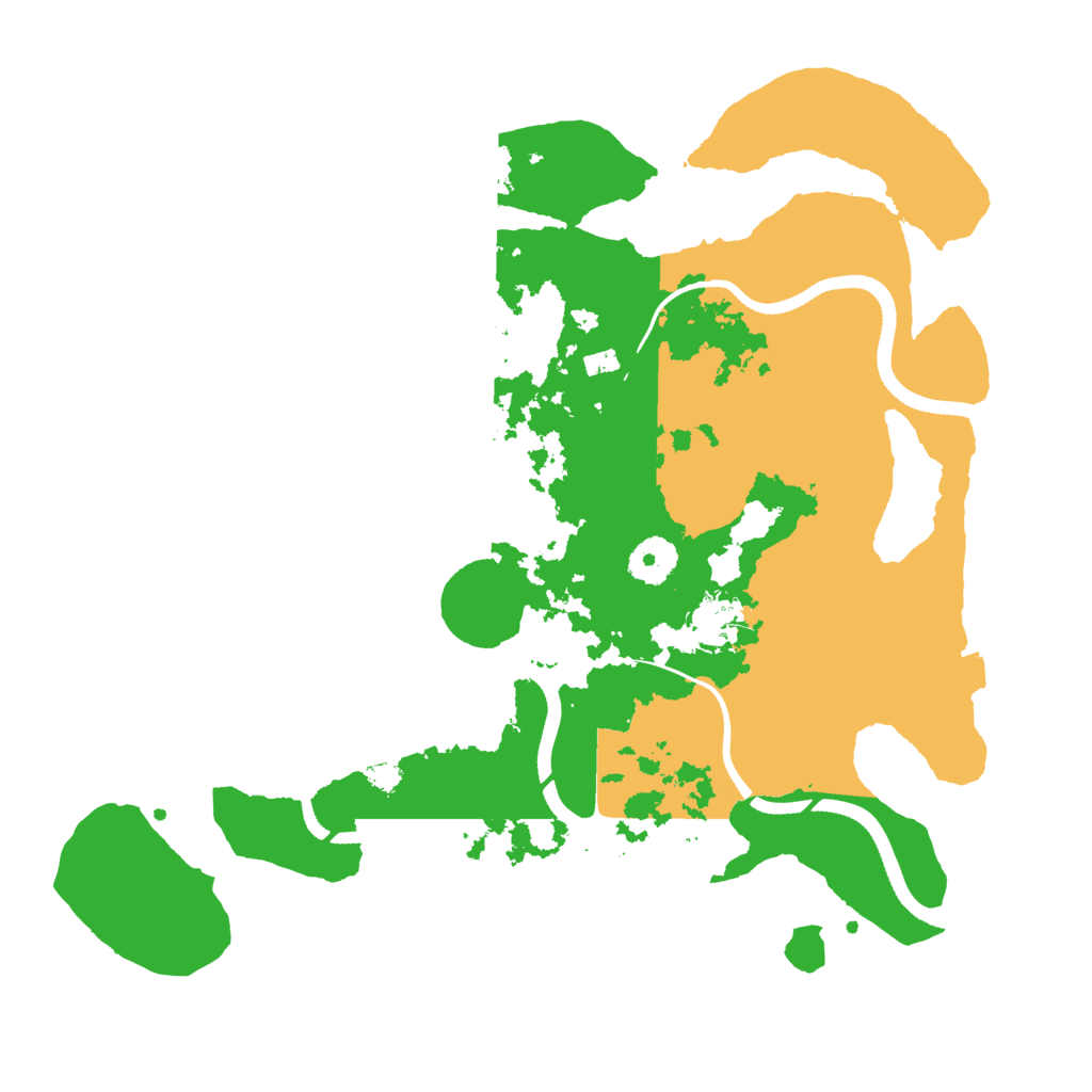 Biome Rust Map: Procedural Map, Size: 3500, Seed: 438614
