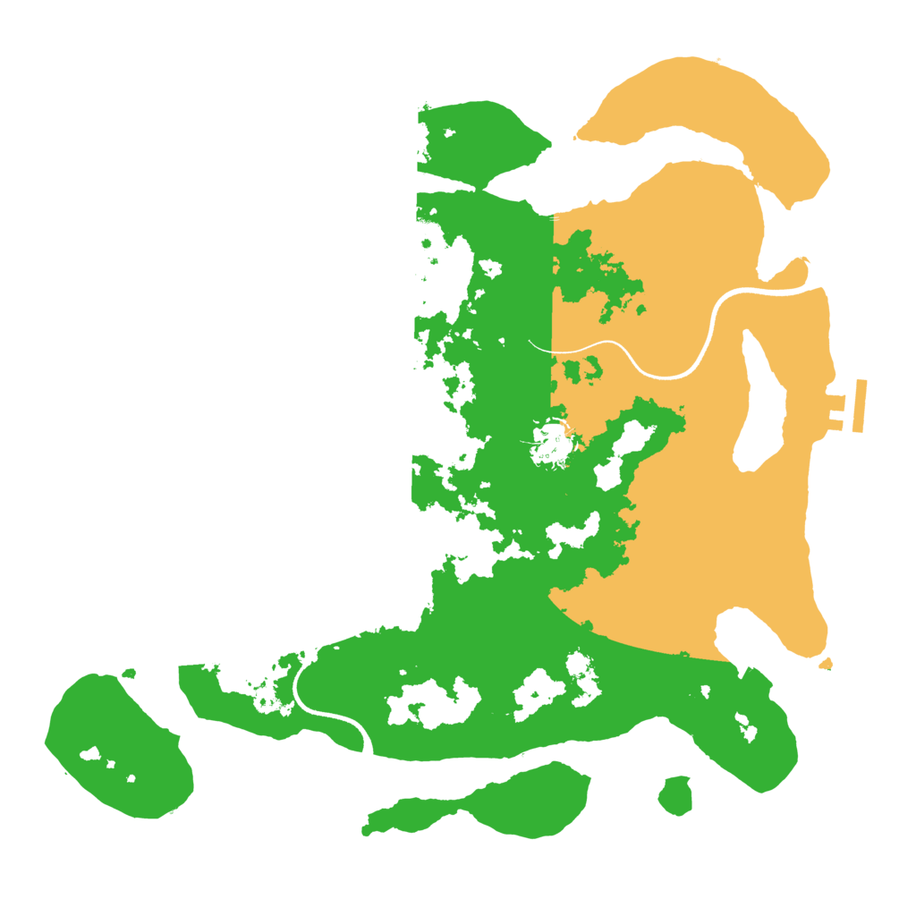 Biome Rust Map: Procedural Map, Size: 3500, Seed: 438614