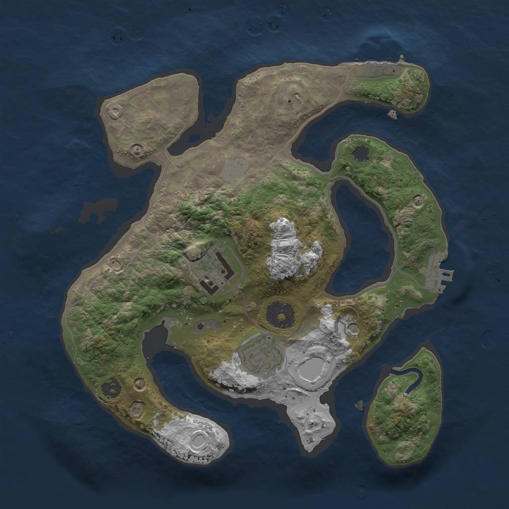 Rust Map: Procedural Map, Size: 2700, Seed: 42157, 10 Monuments