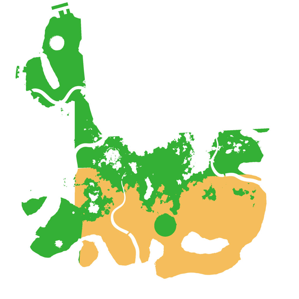 Biome Rust Map: Procedural Map, Size: 3600, Seed: 7132