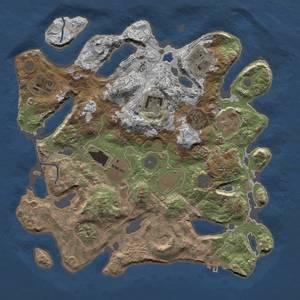 Thumbnail Rust Map: Procedural Map, Size: 3500, Seed: 91215991, 15 Monuments