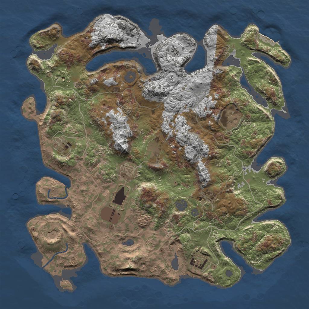 Rust Map: Procedural Map, Size: 4000, Seed: 5948, 15 Monuments