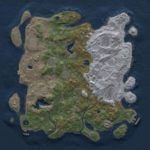 Thumbnail Rust Map: Procedural Map, Size: 4000, Seed: 53102021, 13 Monuments