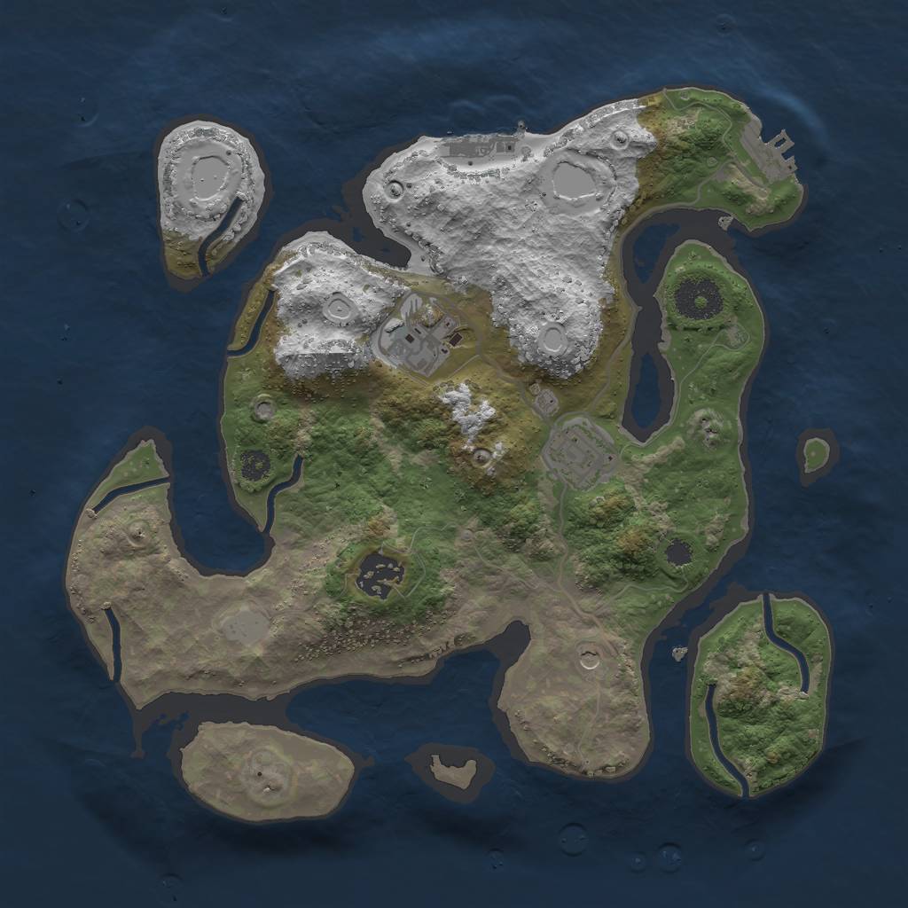 Rust Map: Procedural Map, Size: 3000, Seed: 13376969, 11 Monuments