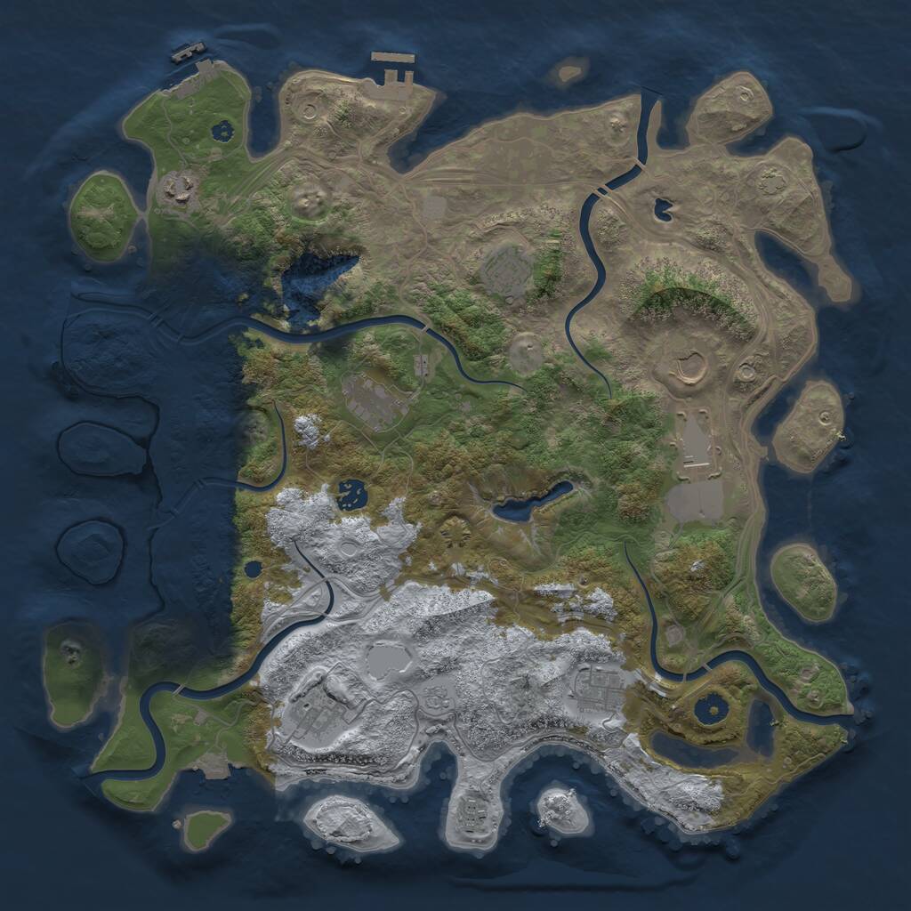 Rust Map: Procedural Map, Size: 4250, Seed: 1648665746, 15 Monuments
