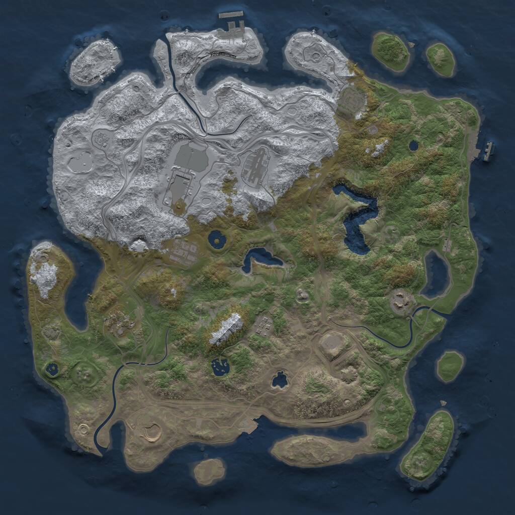Rust Map: Procedural Map, Size: 4250, Seed: 880250628, 15 Monuments