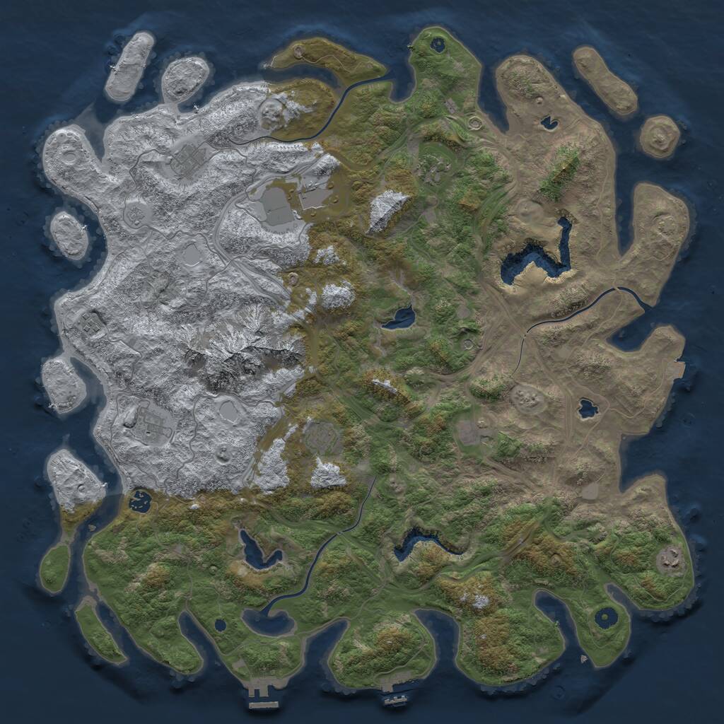 Rust Map: Procedural Map, Size: 5000, Seed: 1569163757, 15 Monuments