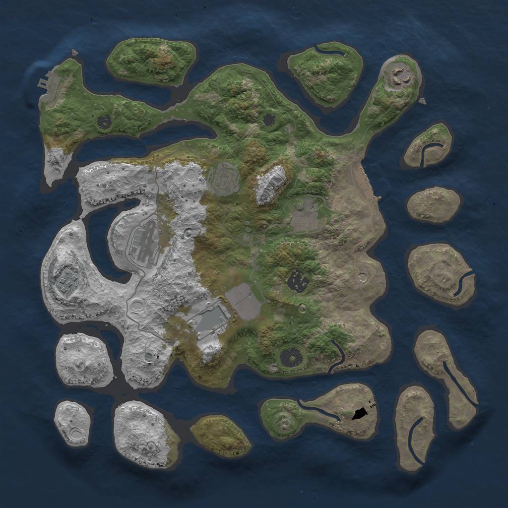 Rust Map: Procedural Map, Size: 3600, Seed: 159, 15 Monuments