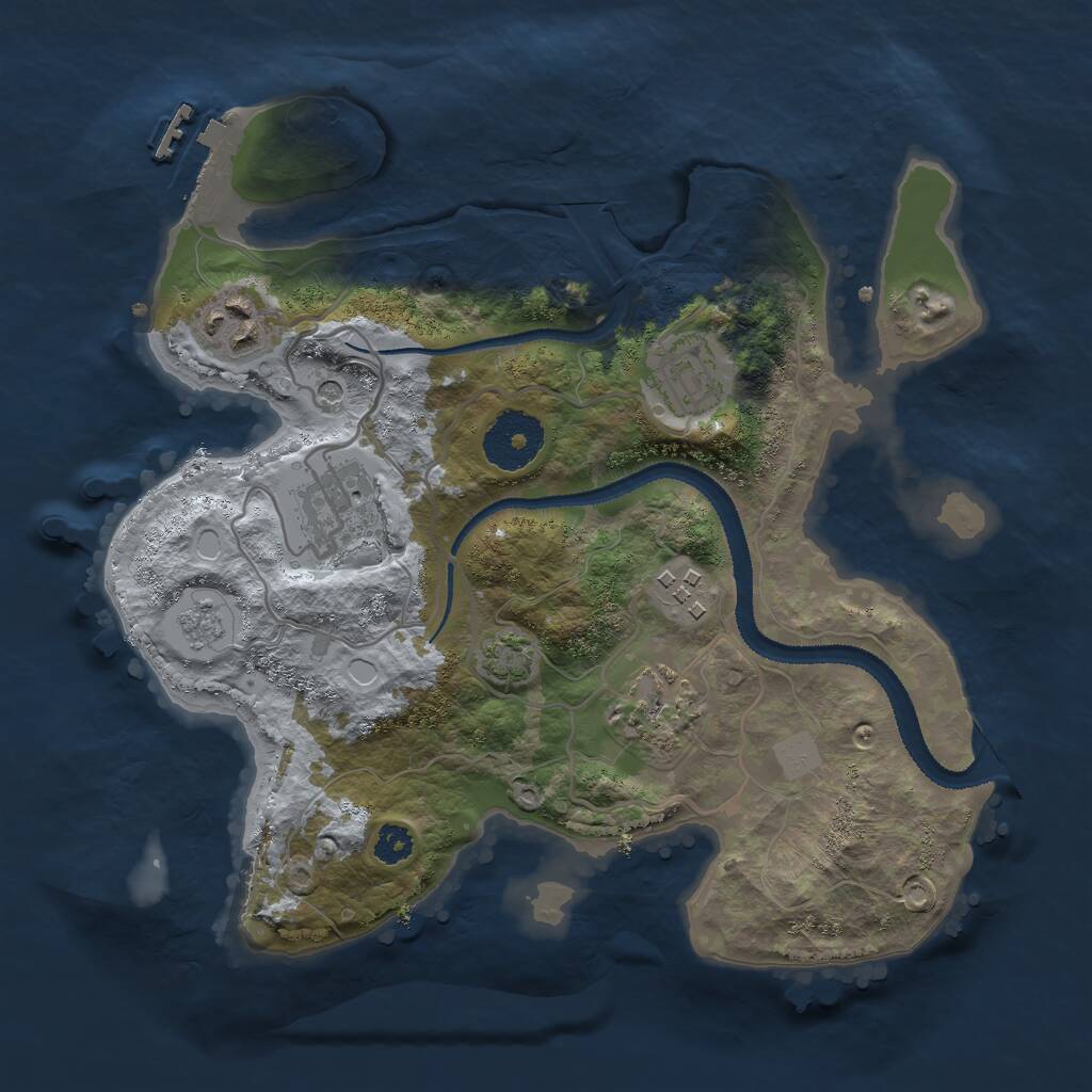 Rust Map: Procedural Map, Size: 2800, Seed: 582, 10 Monuments