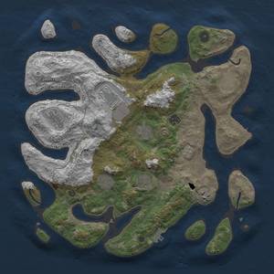 Rust Map: Procedural Map, Size: 4000, Seed: 21503, 14 Monuments