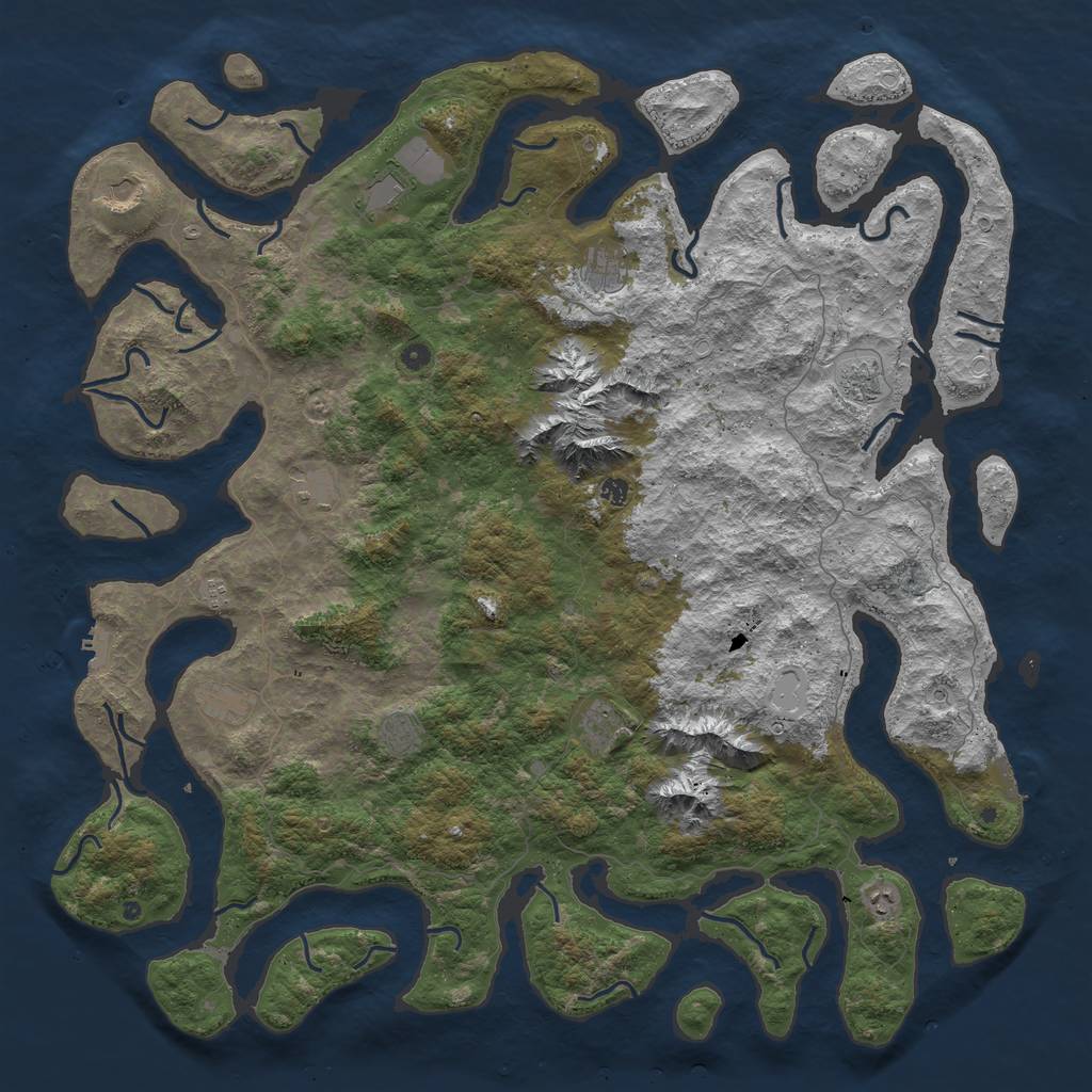 Rust Map: Procedural Map, Size: 5888, Seed: 1941, 19 Monuments