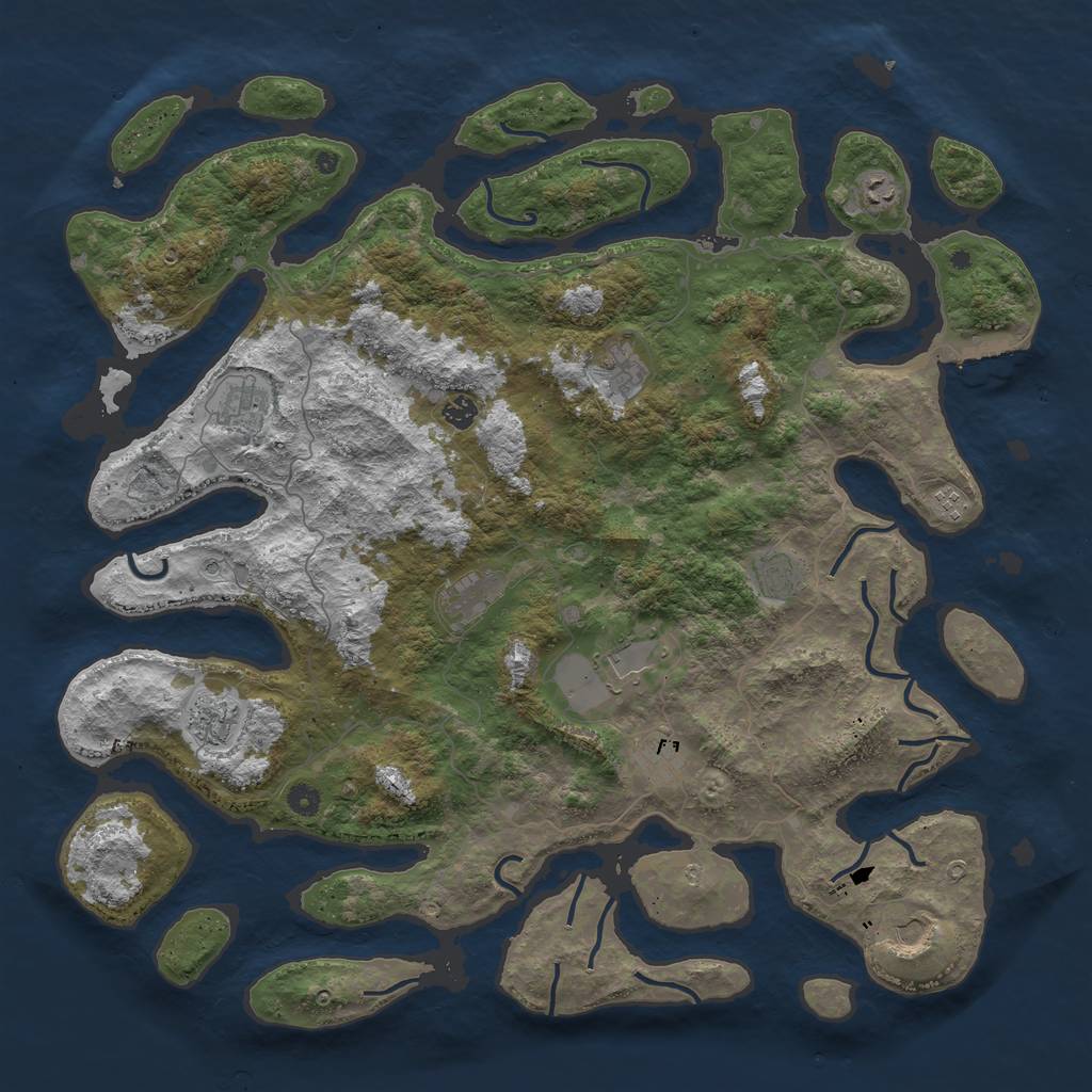 Rust Map: Procedural Map, Size: 5000, Seed: 2021030413, 15 Monuments