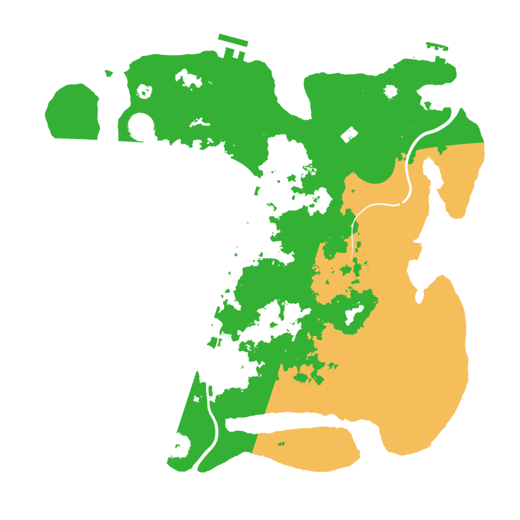 Biome Rust Map: Procedural Map, Size: 3500, Seed: 12341235