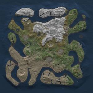 Thumbnail Rust Map: Procedural Map, Size: 4000, Seed: 12600, 13 Monuments