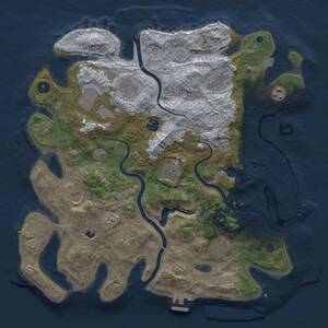 Thumbnail Rust Map: Procedural Map, Size: 4000, Seed: 12600, 16 Monuments